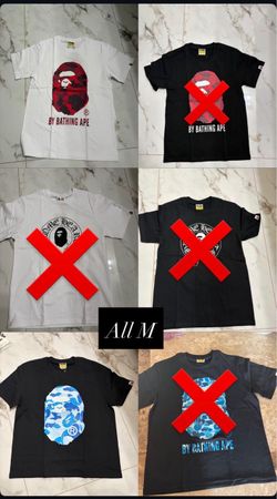 BAPE, alocs, Sp5der shirts