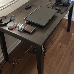 Dark Brown Wooden Desk