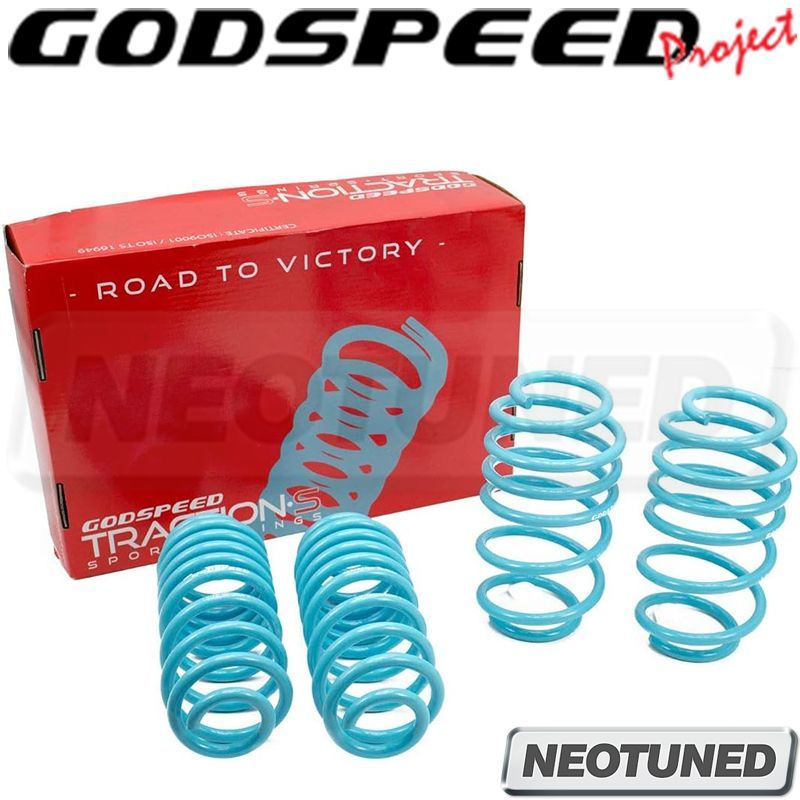 Godspeed LS-TS-VN-0005-B Traction-S™ Performance Lowering Springs Coil Kit Suspension For Volkswagen Jetta Sportswagen (MK5) 2005-14