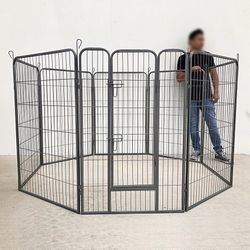 (New) $135 Heavy-Duty Pet Playpen Pet Crate Kennel Fence 48” Tall x 32” Wide x 8-Panel
