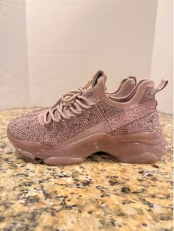 Steve Madden Women's Maxima Fancy Rhinestone Fashion Sneaker Size, 9.5 (New)