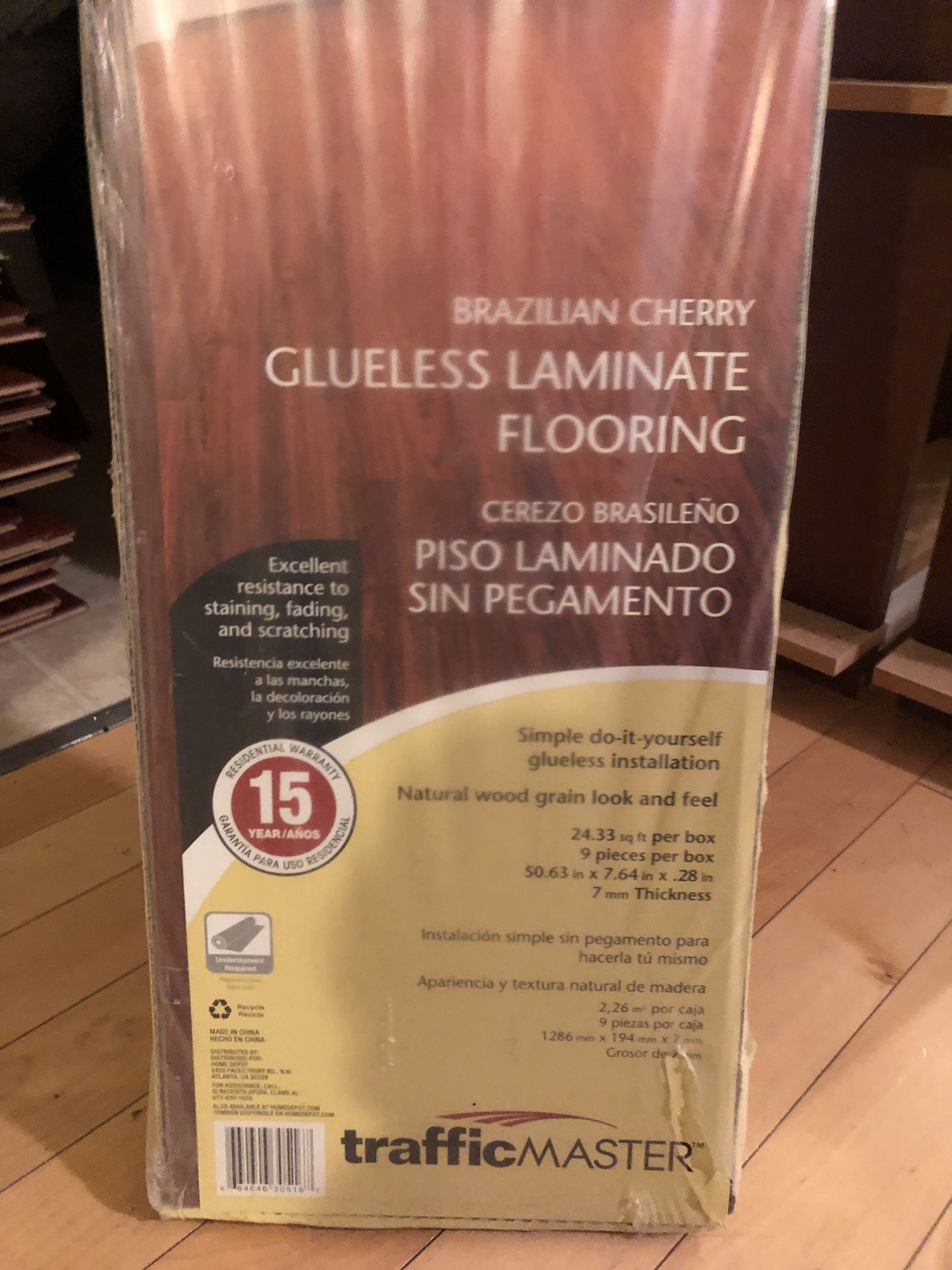 Brazilian Cherry Laminate Flooring 200 Used 15 new 8”Wx50”L