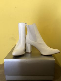 White Ankle Booties 
