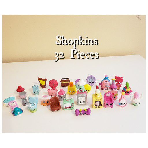 Shopkins - 17 Toy Pieces. 🚽🧼🛋 Household