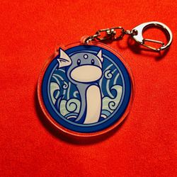 ✨ Dratini Exclusive Acrylic Keychain – Serene Water Dragon Design
