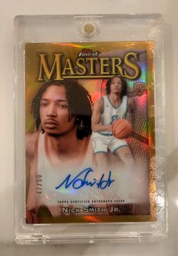 2023-24 Topps Finest Nick Smith Jr. Gold Refractor Masters Auto RC #/50 Rookie