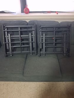 Black twins bed frame set