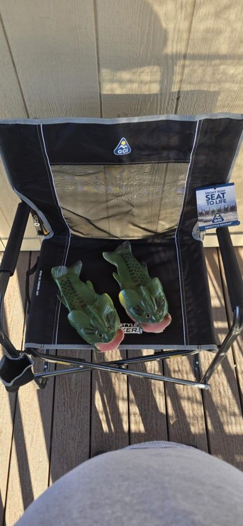 New Camping Chair With Fish Slippers🤗
