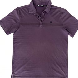 Travis Mathew Polo Shirt - M Greyish Purple