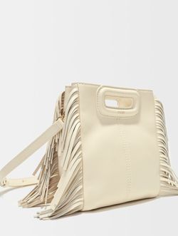 Maje Leather mini M bag with chain
