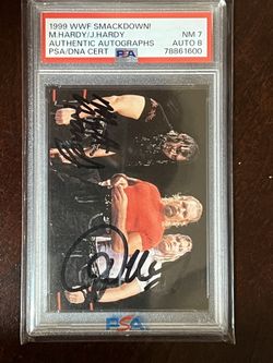 PSA 7 1999 Comic Images Autographed Signed Rookie Card Pop 2 With None HigherWWE WWF AEW TNA
