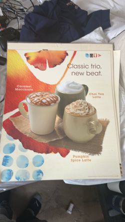 set of menus from 2007 Starbucks