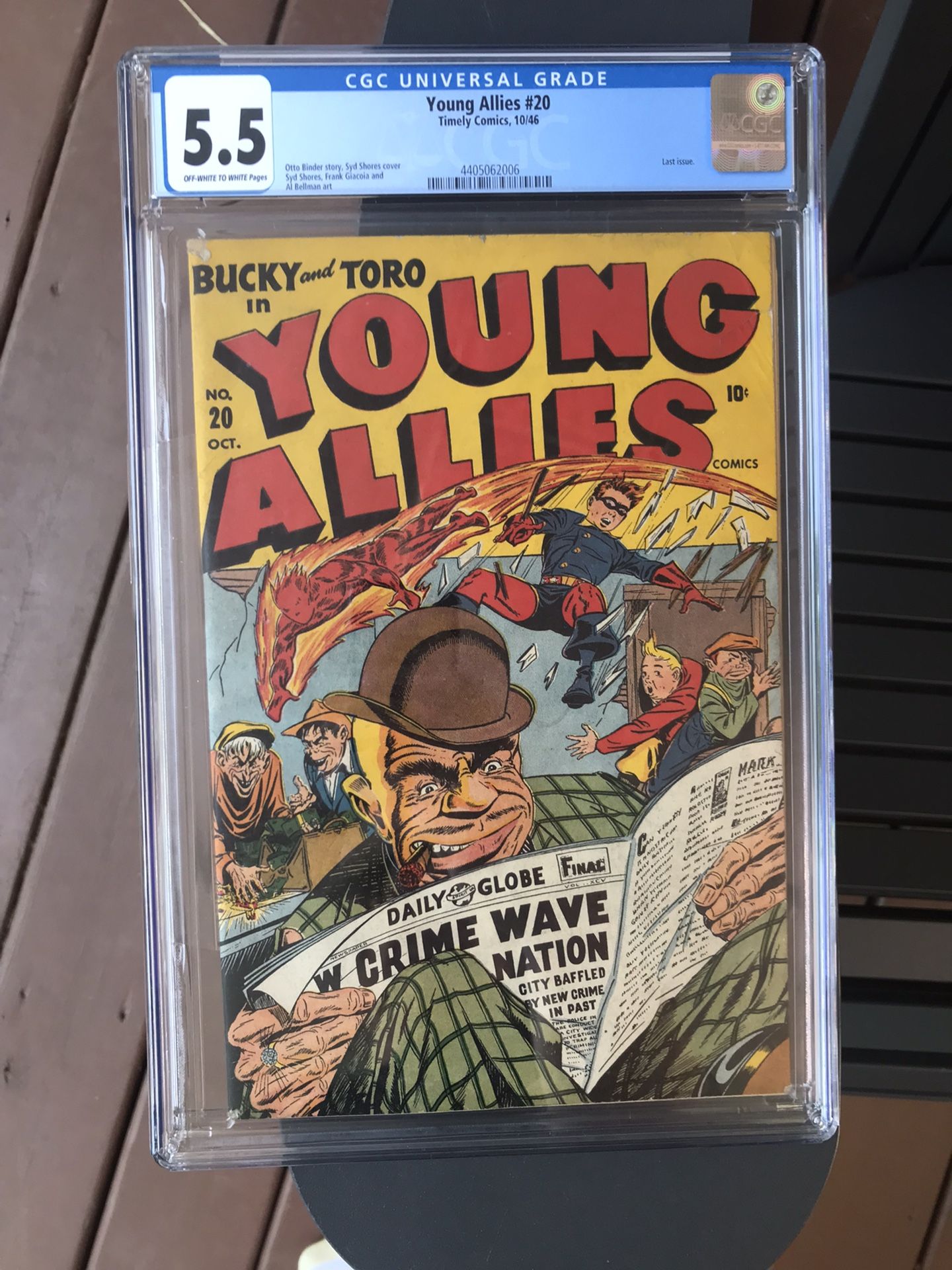 Young Allies #20 (1946) CGC 5.5 — O/w To White Pages; Last Issue; Timely Comics
