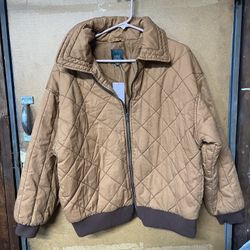 Women’s Quilted Bomber Jacket By Wild Fable, Size Small