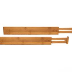 Pair of Bamboo Drawer Dividers 16.75 to 22”