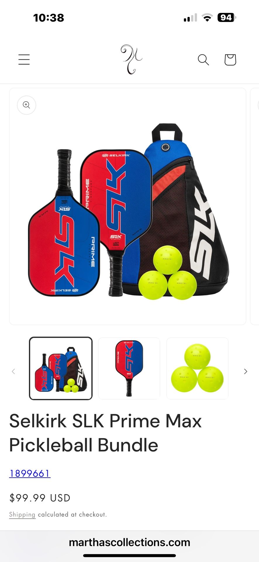 Selkirk SLK Prime Max Pickleball Bundle
