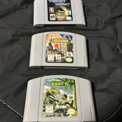 Nintendo 64 Games (Perfect Dark, Castlevania, Turok)