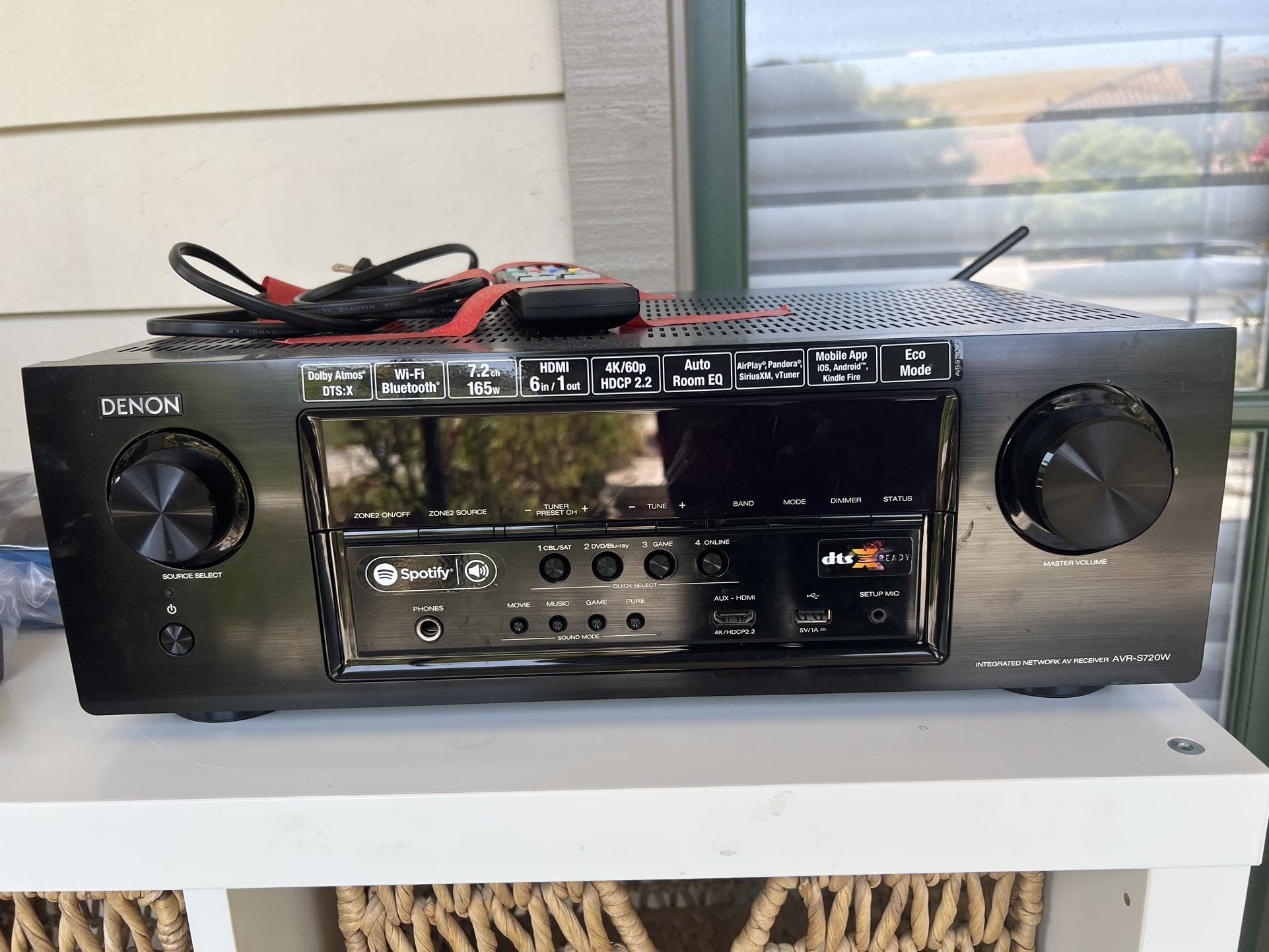 π₯ Denon AVR-S720W 7.2 AV Receiver β Dolby Atmos, Wi-Fi, Bluetooth β Excellent!