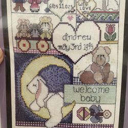 Welcome Baby The Sugarplum Express Heart’s Delight Counted Cross Stitch NOS 