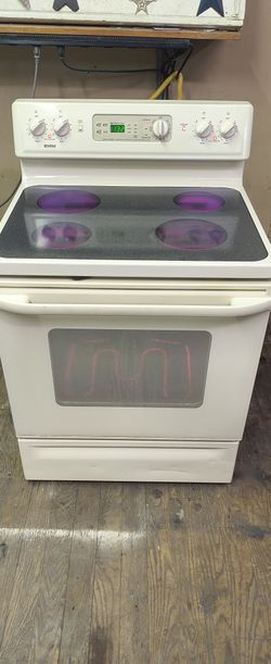 Kenmore Off-White 4 Burner GlassTop Electric Range