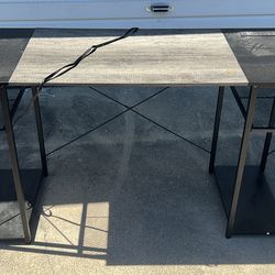 Desk with outlets