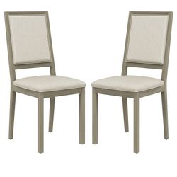 COLAMY Wood Dining Chairs Set of 2