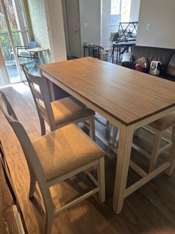 Wooden Table with 4 chairs