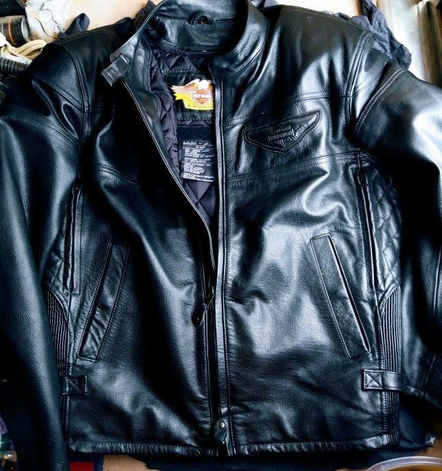 Harley Davidson Leather Jacket And Vest