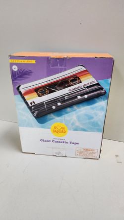 Sun Squad Giant Inflatable Cassette Tape Pool Float