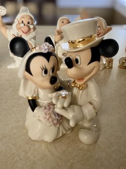 Rare Lenox mickey And Minnie Wedding Duo