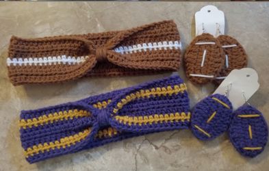 Football headband earring set