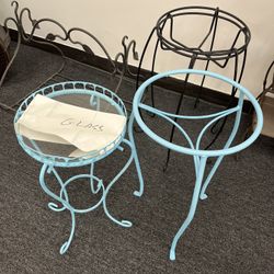 collection of racks and plant stands