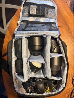 Nikon D3300 Complete Camera Kit – 3 Lenses, Flash, LED Light & Bag – Excellent Condition