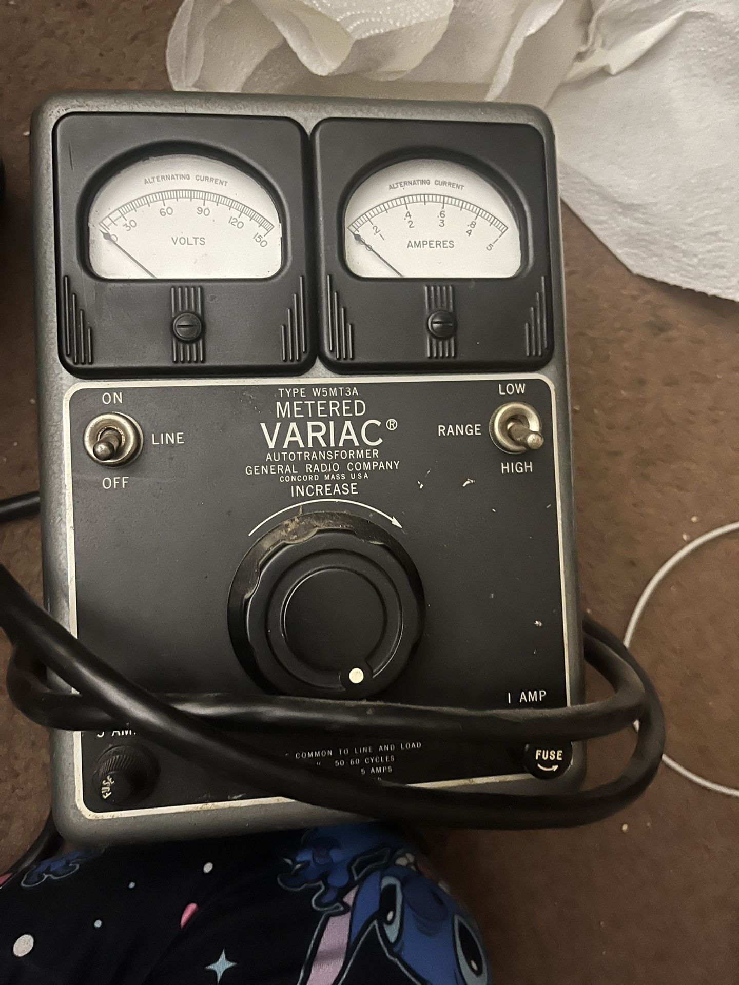Vintage VARIAC And SIMPSON METER/Volt Radio