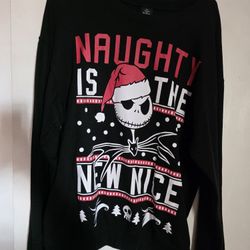 Women Jack Skellington Christmas Sweater Size Large Great Condition 