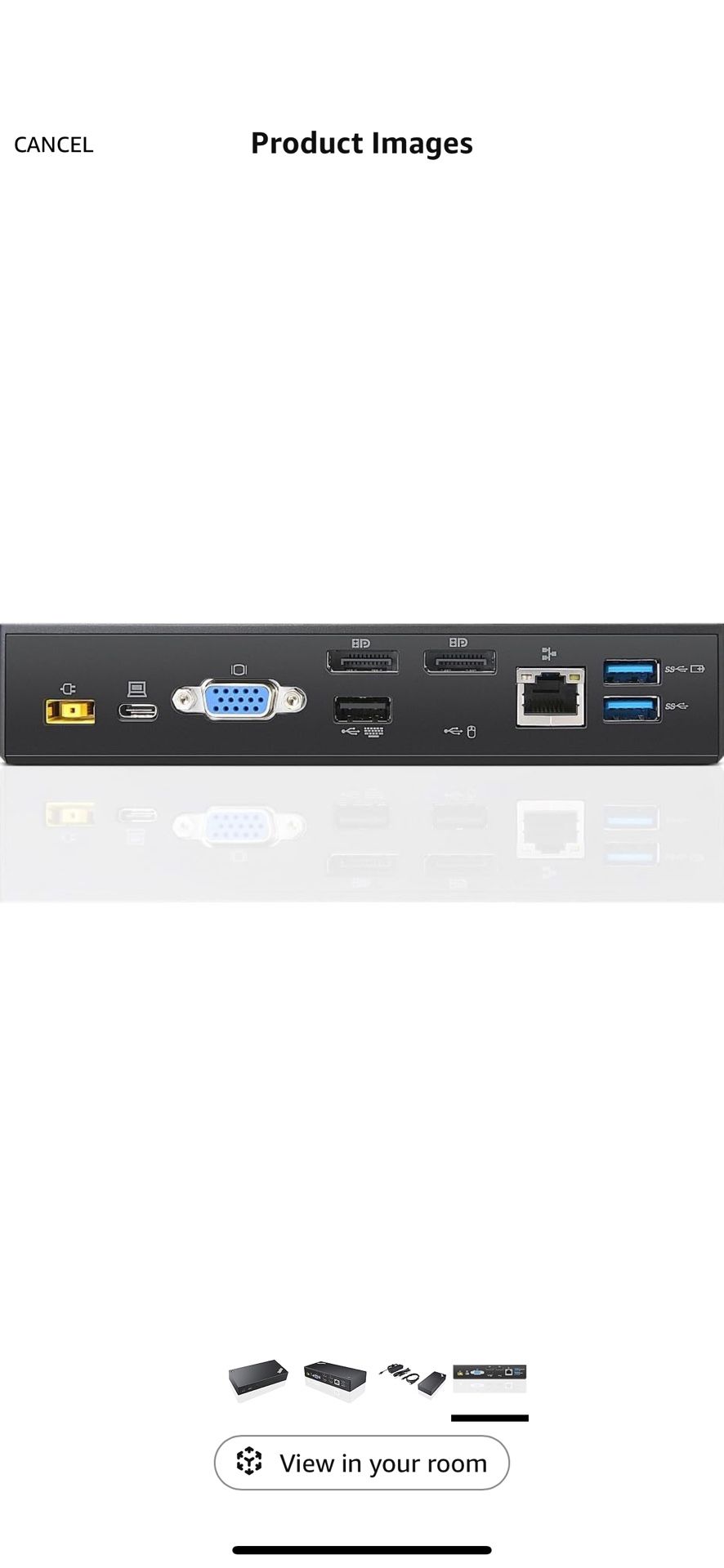 Lenovo ThinkPad USB-C UltraDock With 90W 2 Prong AC Adapter (40A90090US, USA Retail Packaged)