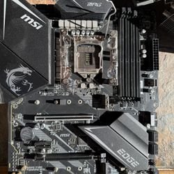 Z490 MSI MPG Gaming Edge Wifi LGA1200 w Heatsink/fan