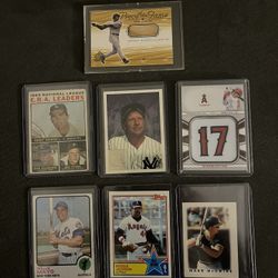 Lot Of 7 All Time Great Relic Baseball Cards