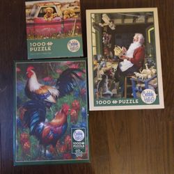 Lot Of 3 Cobble Hill Jigsaw Puzzles 9.00