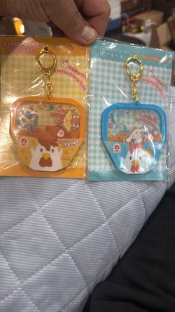 Rare Lawson Japan Sanrio Shaker Keychain Bundle Set - Pompompurin & Cinnamoroll BNIP