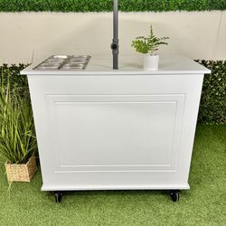 Foldable Cart Portable On Wheels For Charcuterie, Mini Pancake Carts Cake Bar Elote Cart & More Made To Order Catering Event Catering Carts New 