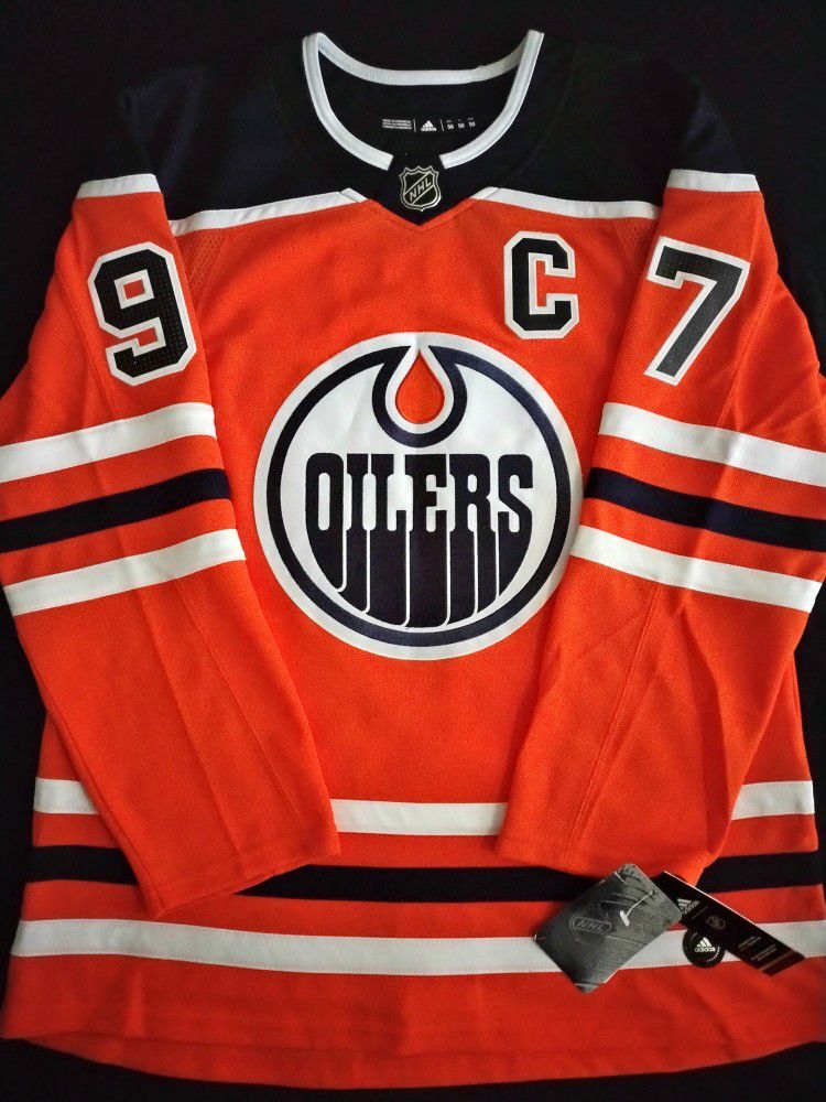 Men's Edmonton Oilers Connor McDavid adidas Orange Home