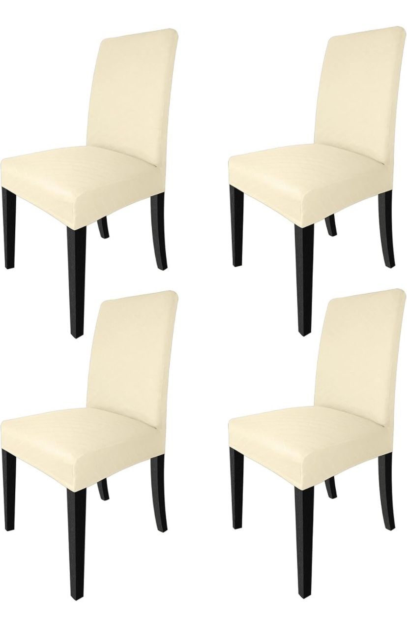 Dining Chair Covers Set of 4, Removable Washable Chair Covers for Parson Dining Chairs, Stretch Slipcovers for Dining Room,Hotel, Ba
