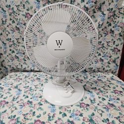 HomePointe Westpointe 12 Inch Corded Electric Oscillating Table Fan
