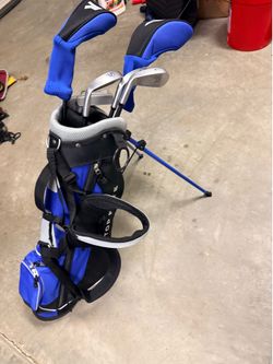 Top Flite Junior Golf Clubs Set with Stand Bag (Ages 9-12 / Blue)