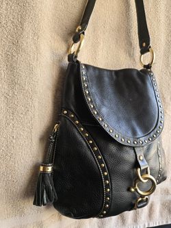 Vintage B Makowsky Leather Studded bag