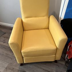 Red Barrel Yellow Faux Leather Recliner