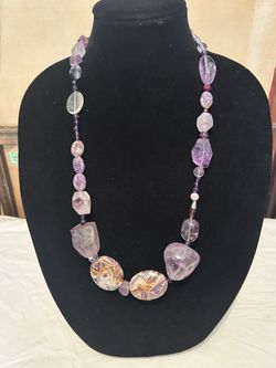 29 Inch Amethyst Necklace 