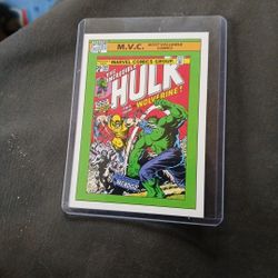 1990 Incredible hulk number 134 Marvel Card,m.v.c.