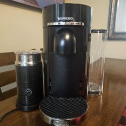 Nespresso Vertuo Plus Deluxe Espresso and Coffee maker Bundle: Piano Black